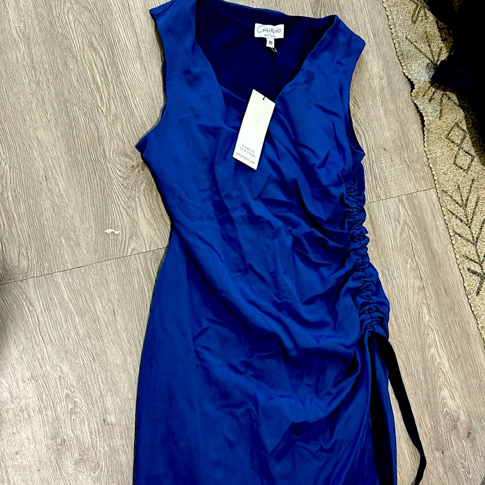 Amy matti dress , blue , new with tags size10 mid length you can wear as formal